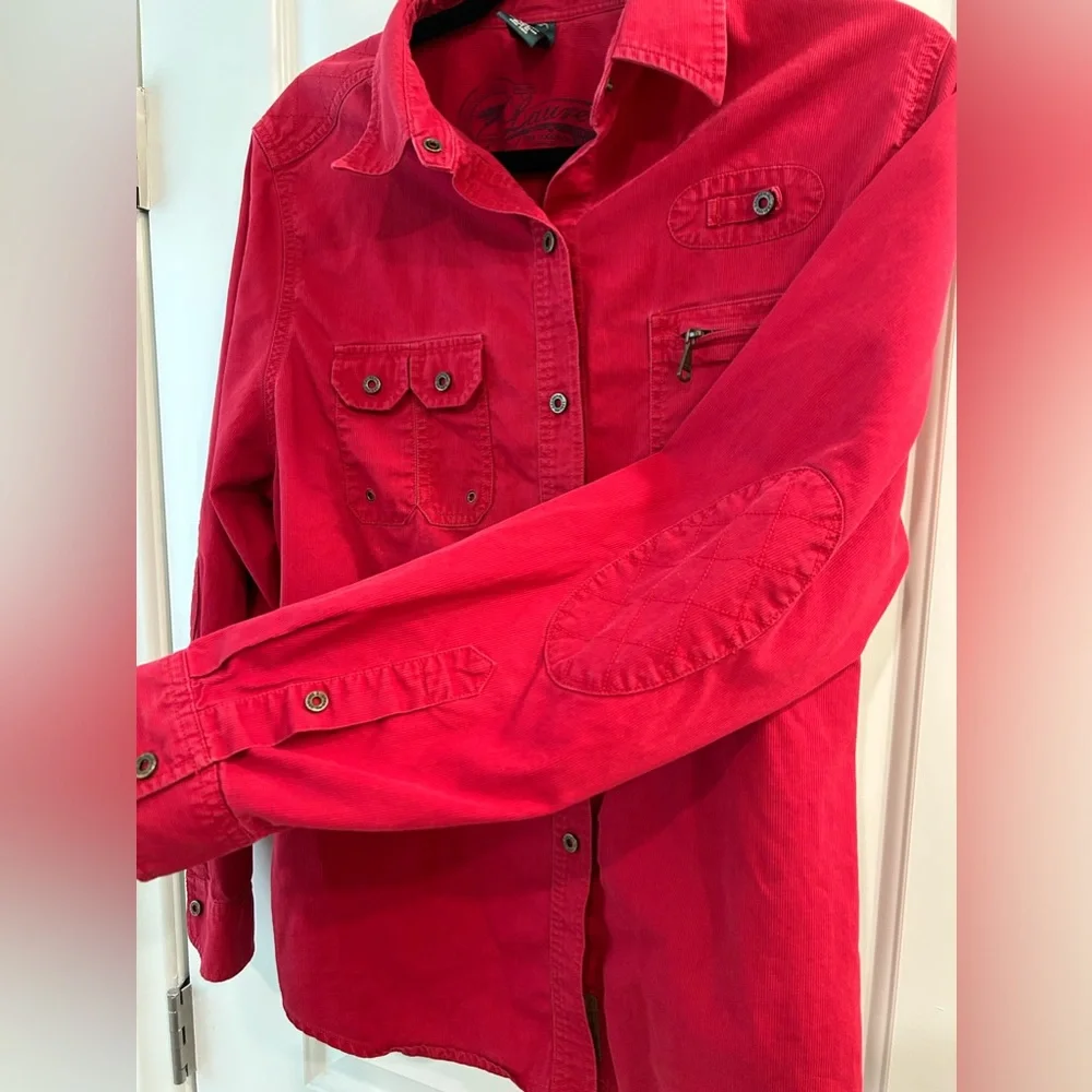 4/$20 Ralph Lauren Red Corduroy Shacket - Picture 2 of 7